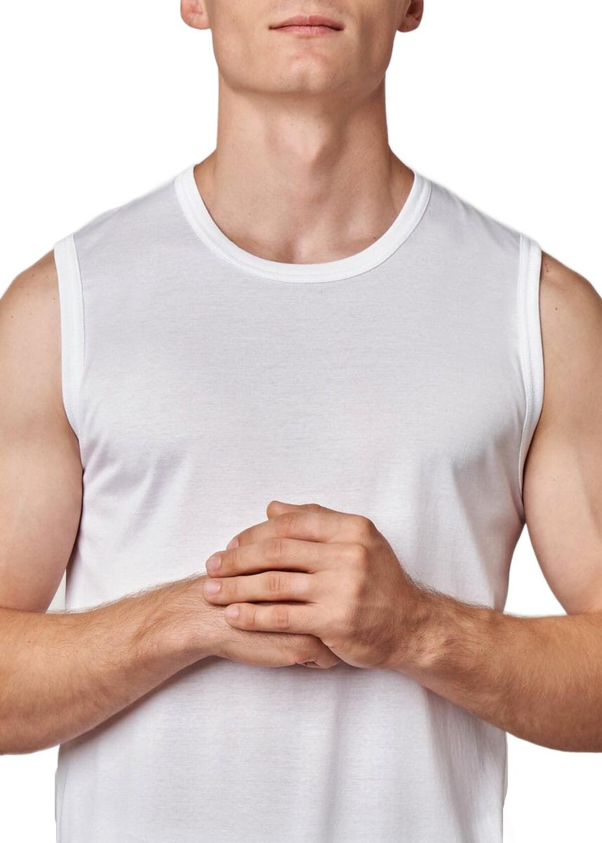 Gicipi 3 Maglie In Filo Di Scozia Collo V – Art. 261, Confezione Da 3, Made In Italy (Bianco, Taglia 6)