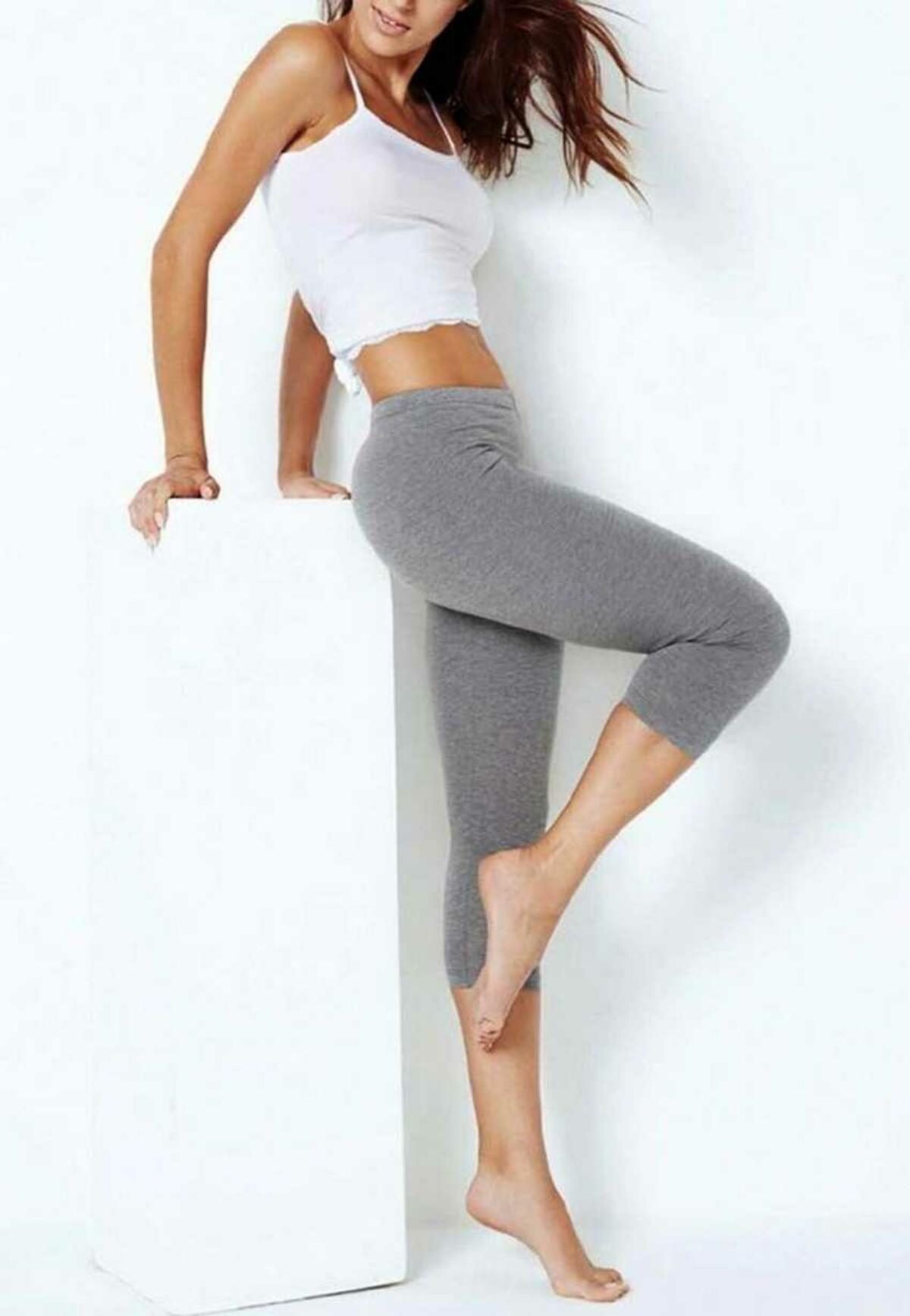 Jadea 4266 stretch cotton Capri leggings - clothing
