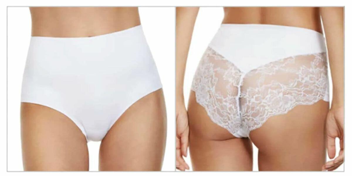 Women's laser cut midi briefs with lace Jadea 8016 - underwear