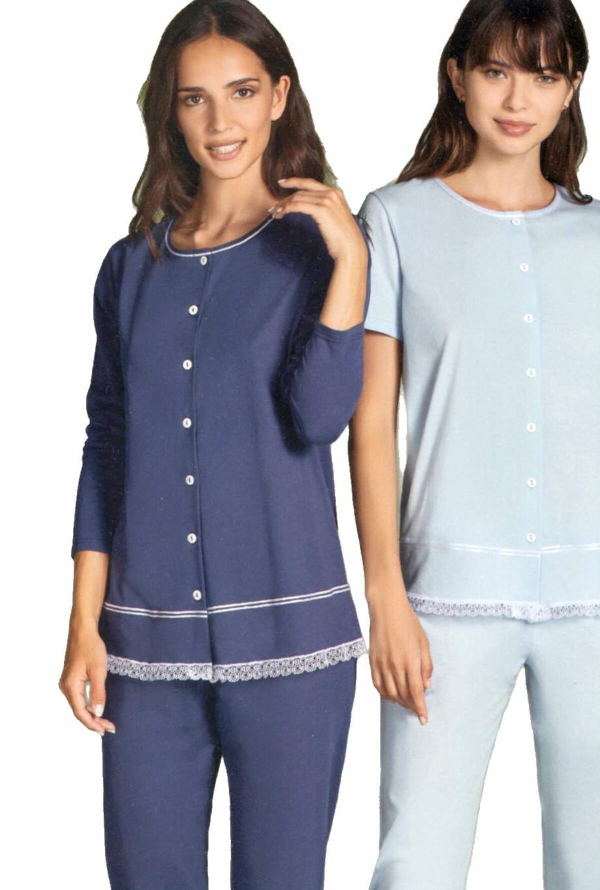 Andra Pigiama Donna Con Giacca Aperta In Jersey Di Cotone Andra Lingerie  8930 | Ingrosso PIGIAMI DONNA | CIAM Ingrosso Abbigliamento Uomo, Donna e  Bambino