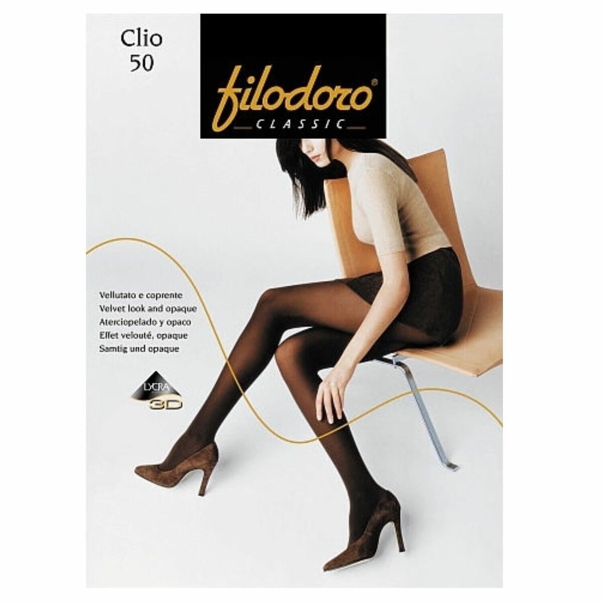 Women's opaque tights in Filodoro Clio microfiber 50 Size 5/XL - Filodoro