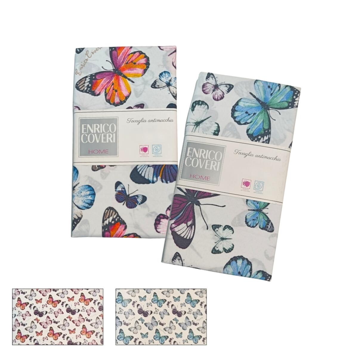 Tovaglia Rettangolare Hiser Antimacchia E Impermeabile – Farfalla Colorata, 140x200 Cm, Poliestere