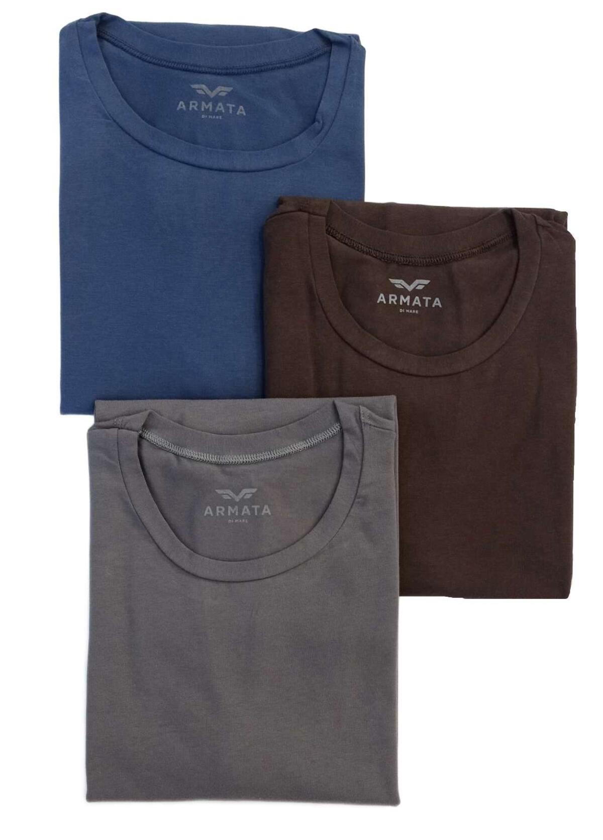 Baci E Abbracci - 3 Magliette Intime Uomo In Cotone Elasticizzato, T-Shirt A Manica Corta, Modello Girocollo O Scollo A V, Antiodore E Morbide, Ideali Per Ogni Giorno