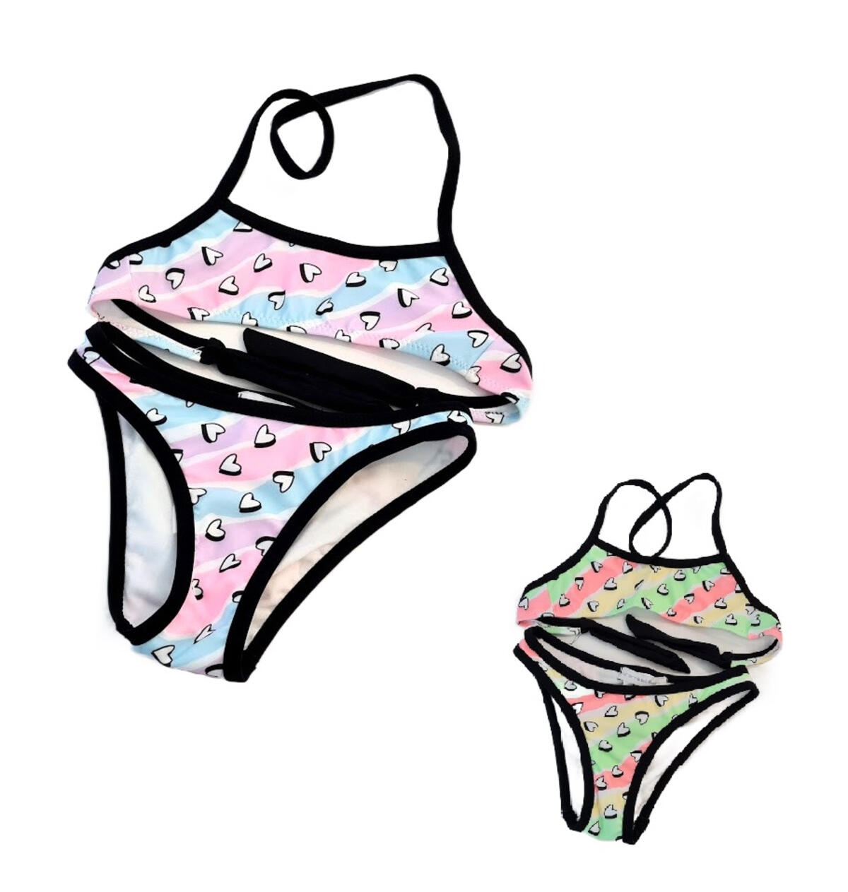 FIORENZA AMADORI TWO PIECE BAND SWIMSUIT FOR GIRLS H68 swimwear