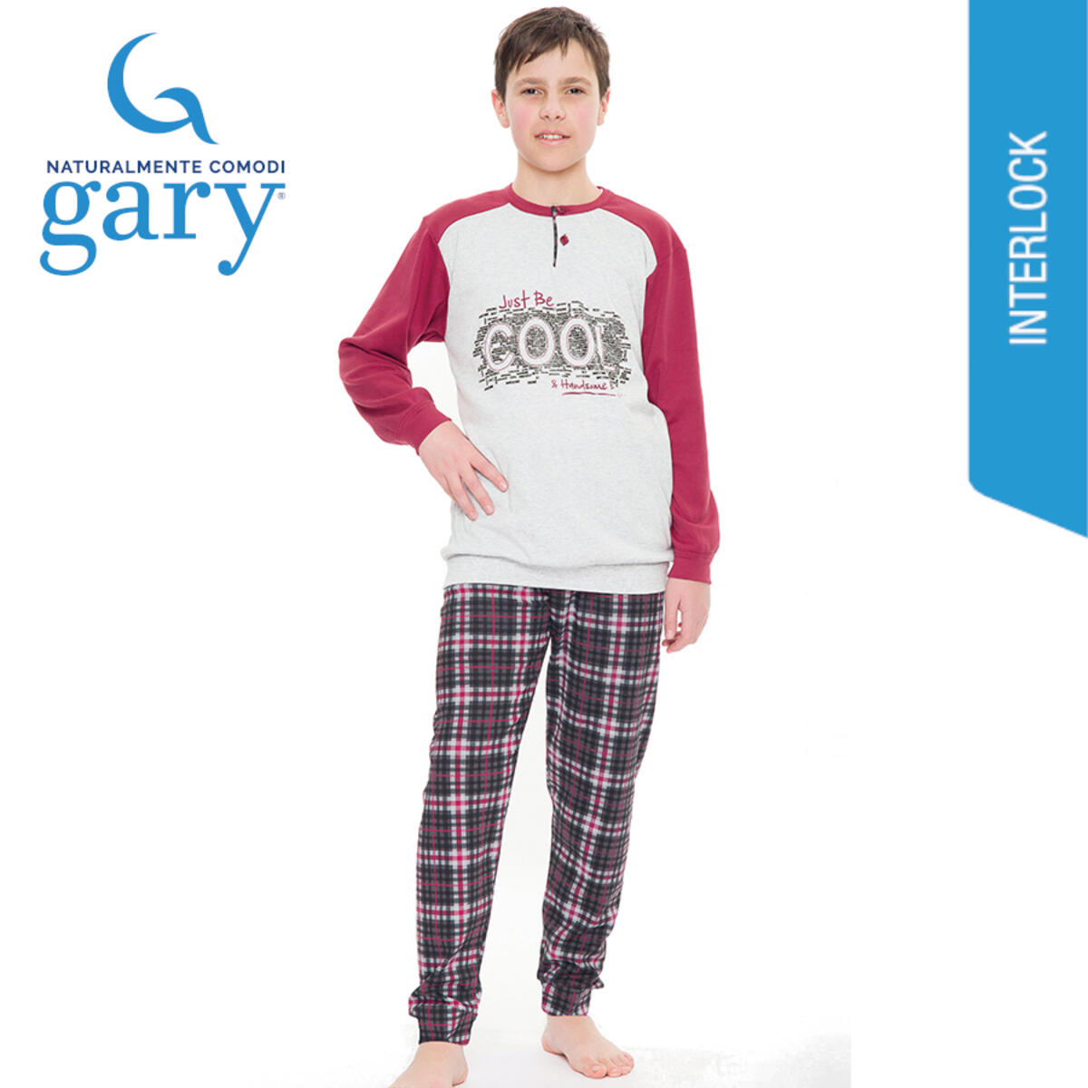 Gary Pigiama Ragazzo Lungo In Caldo Cotone Gary S40011 12-16anni, Ingrosso PIGIAMI  BAMBINI