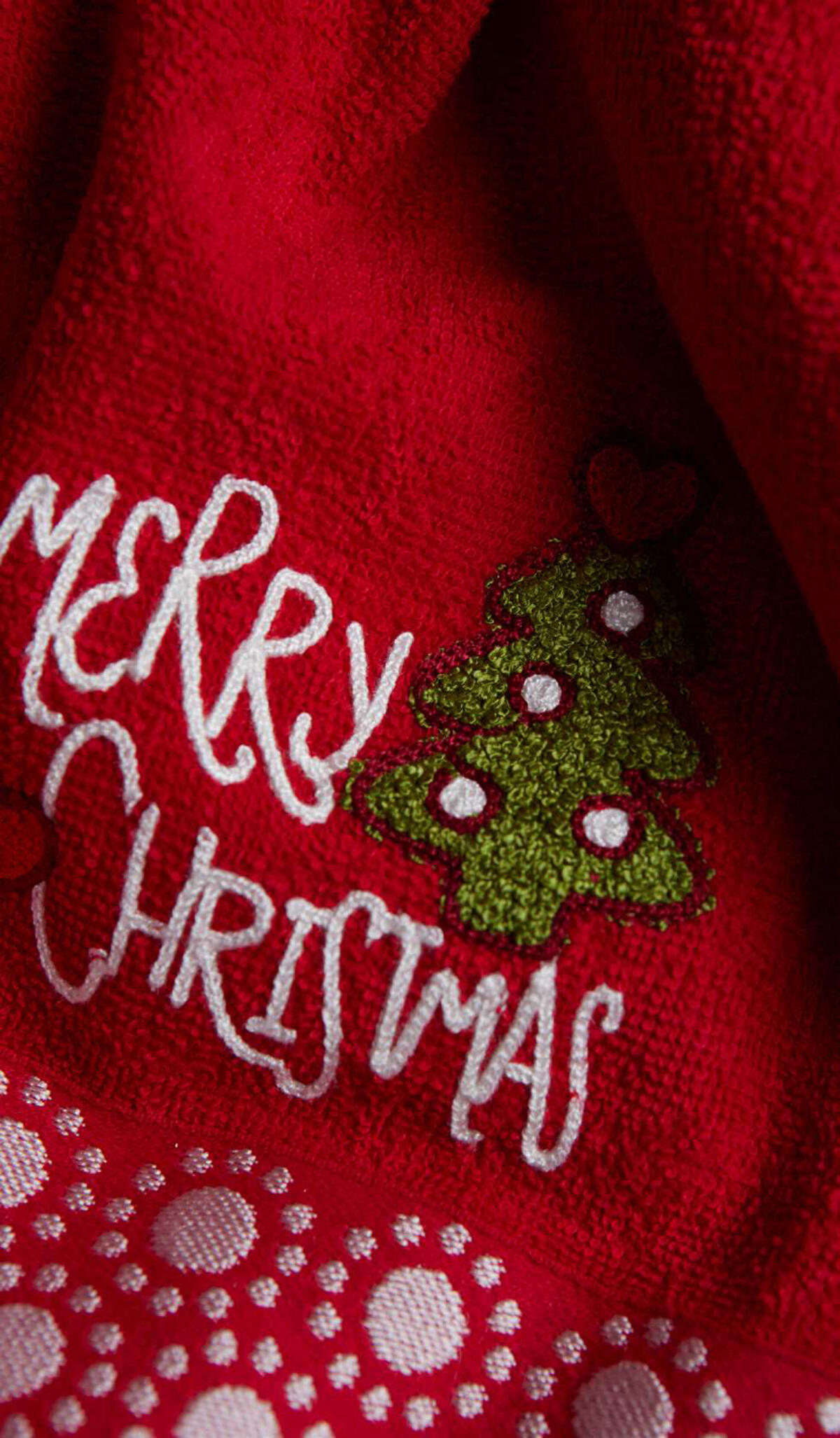 Christmas Sweater Embroidered Dish Towel, Christmas Tea Towel