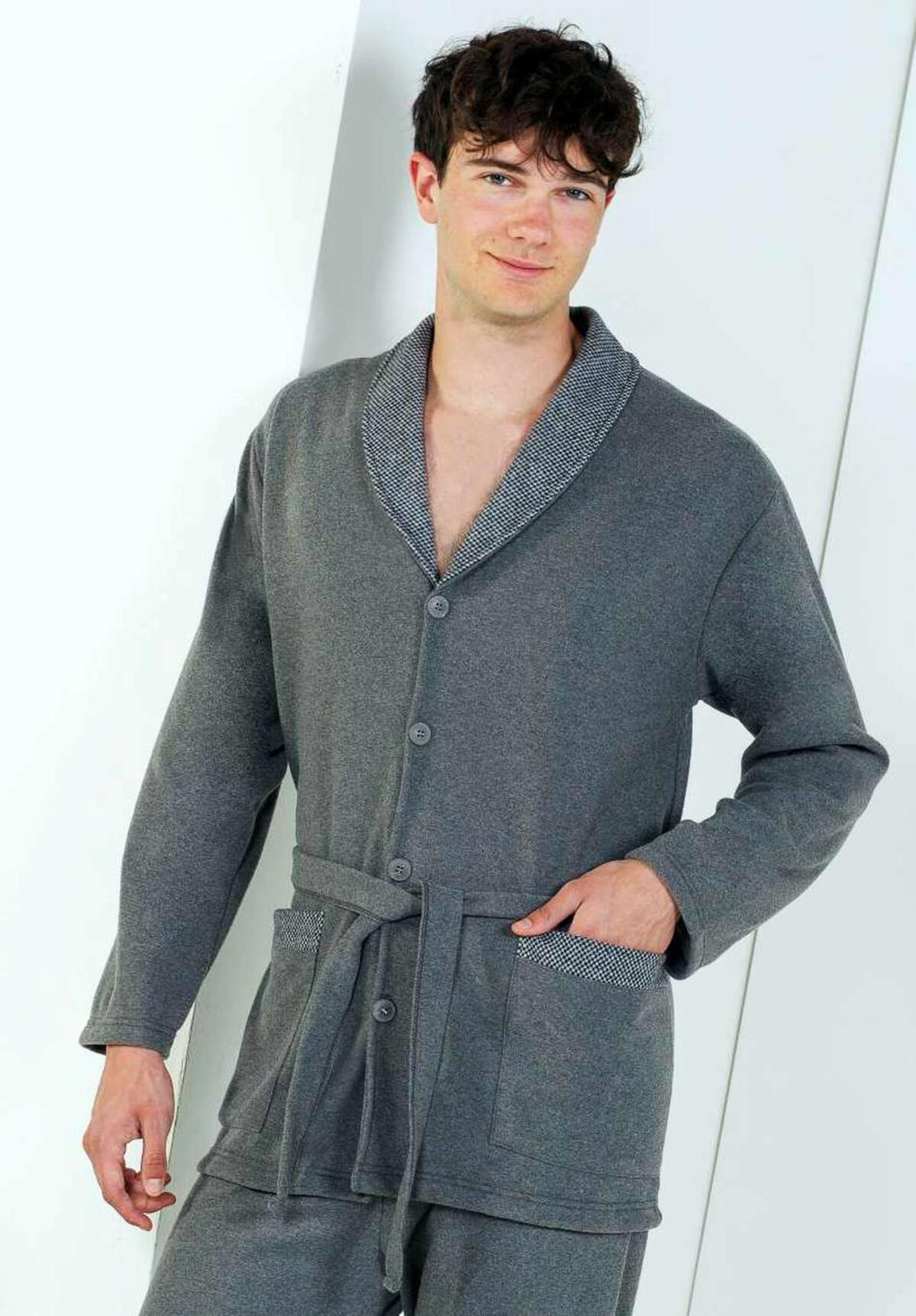 Men's smoking jacket in wool cotton jersey StellaDueGi U9051 - CIAM