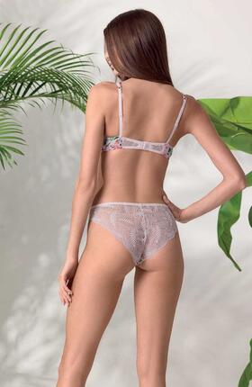 Coordinated with padded balconette twin-bra and briefs with lace Lormar Look 052799 