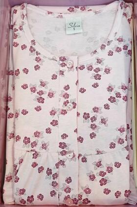 Silvia 1028 women&#39;s short-sleeved cotton nightdress size 3/8 