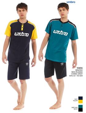 Pigiama uomo corto in jersey di cotone Umbro 10406 