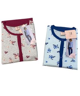 Pigiama donna aperto in jersey di cotone Smarty by Cippi 1070 