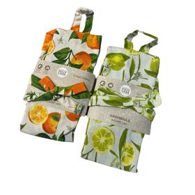 KITCHEN APRON WITH SWEET HOME FRUIT BIBS 