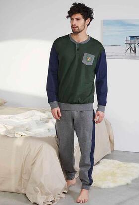 Men&#39;s fleece cotton tracksuit pajamas Navigare 141366 