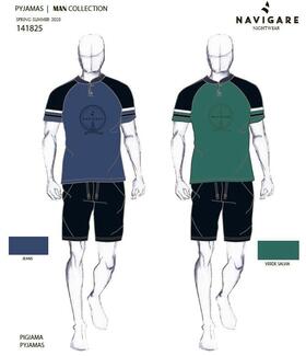 Men&#39;s short-sleeved cotton pajamas Navigare 141825 