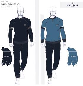 Navigare 141929 Men&#39;s Cotton Fleece Pajama Suit 