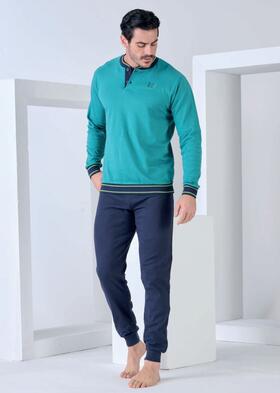 Navigare 141944 Men&#39;s Warm Cotton Jersey Pajamas 