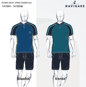 Pigiama uomo a manica corta in cotone Navigare 141994 