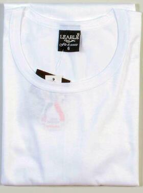 T-shirt uomo in cotone mercerizzato girocollo Leable 1421 Tg.10/12 Bianco 