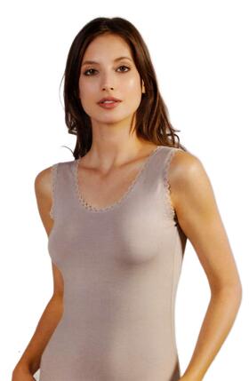 Women&#39;s wide shoulder tank top in modal cotton Esse Speroni 1705 FASHION COLORS 