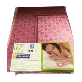 MARENA BIANCALUNA COTTON BED SET FOR 1 SQUARE 