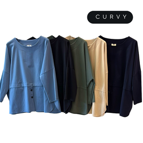 BLUSA DONNA OVER PUNTO MILANO FLORA CURVY 1833
&nbsp; 