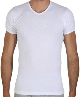 T-shirt uomo in cotone scavo a V Fragi 730 