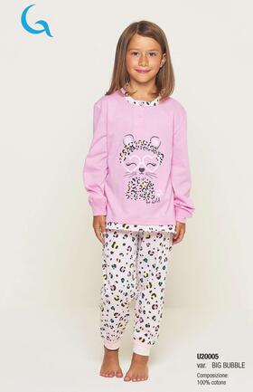 Пижама из хлопкового трикотажа для девочек Gary U20005, размер 3/7 лет 