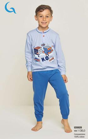 Детская пижама из хлопкового трикотажа Gary U20028, размер 3/7 лет 