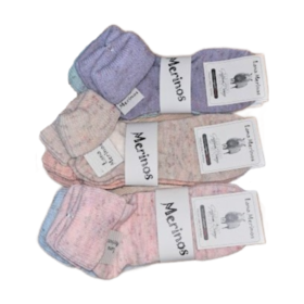 Goffredo Berenzi 1000 women&#39;s merino wool short turn-up socks (2 pairs) 