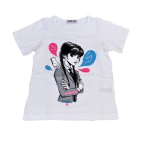 T-shirt bambina manica corta Mercoled&igrave; Addams TW07 6-14 anni&nbsp; 