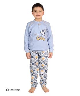 Pigiama da bambino in jersey di cotone caldo Gary 2036 