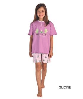 Pigiama corto da bambina in jersey di cotone Gary 3141 Tg.8-10 Anni 