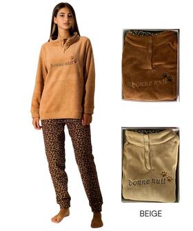 Kuvee' 21500 Women's Warm Coral Fleece Pajamas 