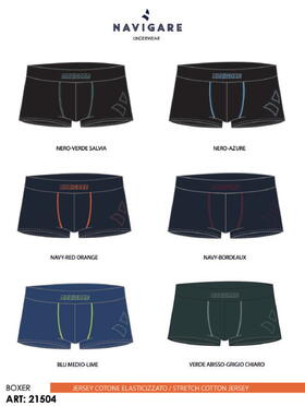 Boxer uomo in cotone elasticizzato Navigare 21504 