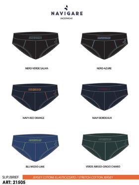 Slip uomo in cotone elasticizzato Navigare 21505 