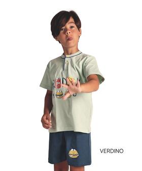 Pigiama corto da bambino in jersey di cotone Gary 3157 8-10 Anni 