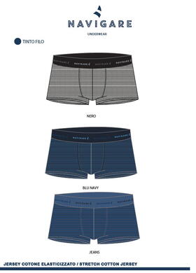 Navigare 21600 Men's Stretch Cotton Boxer Shorts 