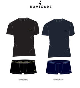 Completo uomo con t-shirt e boxer Navigare 21630 