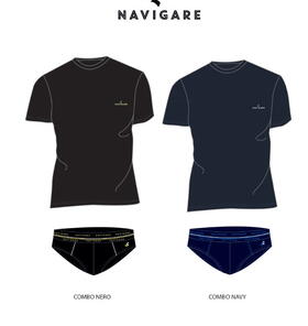 Completo uomo con t-shirt e slip Navigare 21631 