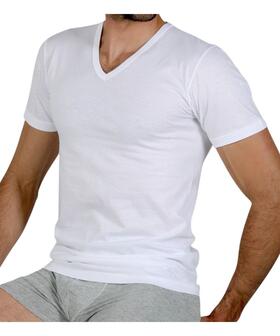 T-shirt uomo a V in cotone filo di Scozia Fragi 2540 