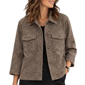Giacca donna spinata effetto lana Flora 258303 