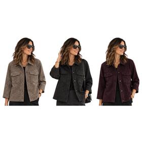 Giacca donna spinata effetto lana Flora 258303 