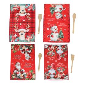 Set of 2 tea towels + wooden spoon Sommaruga 26003 