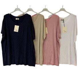 MAGLIA DONNA A MANICA CORTA STRASS FLORA 2601
&nbsp; 