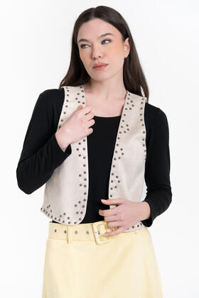 GILET DAINETTO CON BORCHIE FIORENZA AMADORI 27515
&nbsp; 