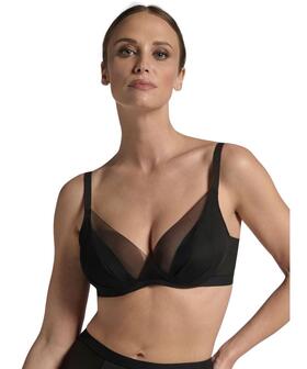 Lepel Tesoro 305 unlined push-up bra in tulle and microfibre, cup B. 