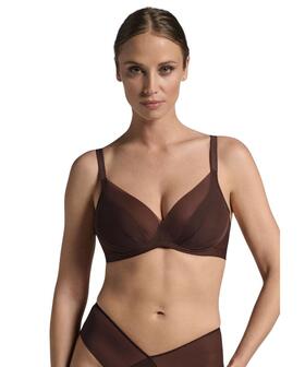 Lepel Tesoro 305 unlined push-up bra in tulle and microfibre, cup B. 