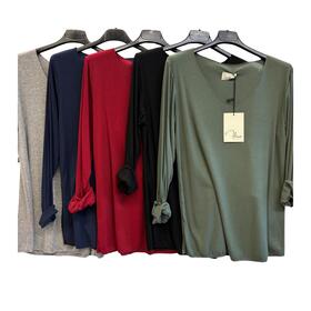 MAGLIA DONNA IN COSTINA SCOLLO V MANICA LUNGA FLORA 3165
&nbsp; 