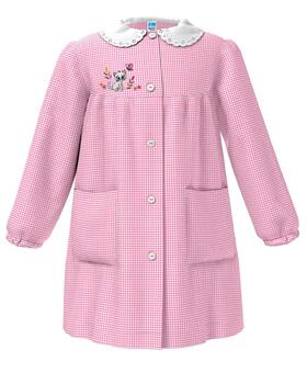 Grembiule asilo bambina Siggi Happy School 33GR4025 Ricamo Gattino 