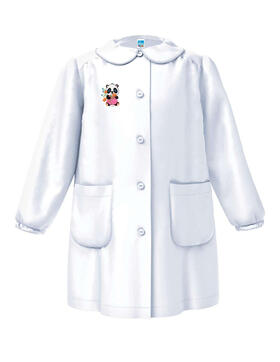 GREMBIULE SCUOLA DA BAMBINA SIGGI HAPPY SCHOOL 33GR4063 BIANCO 